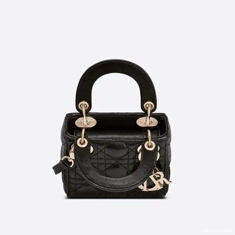 Cheap Micro Lambskin Lady Black Dior Cannage Bag 0502 Luxury